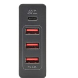 Digitus 4-Port Universal USB-Ladeadapter, Ladegerät schwarz
