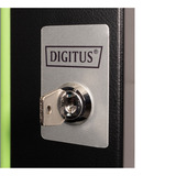 Digitus Glas-Fronttür für 19" 12HE Wandgehäuse Unique Serie, Frontpanel schwarz, 12 Höheneinheiten