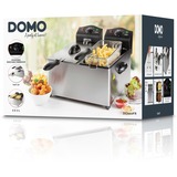Domo DO560FR, Fritteuse edelstahl/schwarz, Inhalt: 2 x 3L