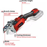 EINHELL Power X-Change Akku-Astsäge GE-GS 18/150 Li-Solo, 18Volt rot/schwarz, ohne Akku und Ladegerät