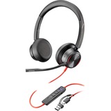 HP Poly Blackwire 8225 USB-C Stereo-Headset + USB-C/A-Adapter schwarz, für Microsoft Teams zertifiziert