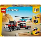 LEGO 31146 Creator 3-in-1 Tieflader mit Hubschrauber, Konstruktionsspielzeug 