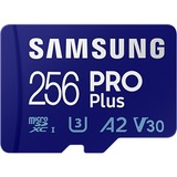 SAMSUNG PRO Plus 256 GB SDXC (2023), Speicherkarte UHS-I U3, Class 10, V30, inkl. USB-Adapter