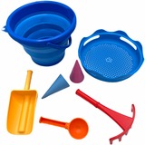 Schildkröt 7in1 Sand Toys Falteimer Set, Sandspielzeug mehrfarbig/blau