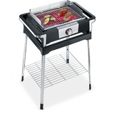 Severin eBBQ Elektrogrill SENOA BOOST S, mit Stand schwarz/edelstahl, 3.000 Watt, mit BoostZone