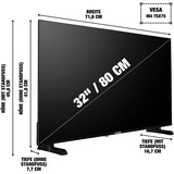 Telefunken XH32TP900S, LED-Fernseher 80 cm (32 Zoll), schwarz, WXGA, TiVo OS-Betriebssystem