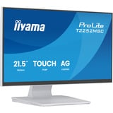 iiyama ProLite T2252MSC-W2AG, LED-Monitor 54.6 cm (21.5 Zoll), weiß (matt), FHD, IPS, Touchscreen, HDMI, DP, USB-Hub