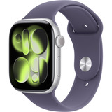 Apple Watch Series 11, Smartwatch silber, Aluminium, 46 mm, Sportarmband nebelviolett S/M, Cellular