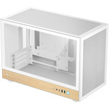 DeepCool CH260 WOOD, Tower-Gehäuse weiß/holz, Tempered Glass