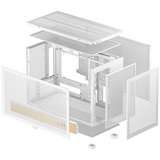 DeepCool CH260 WOOD, Tower-Gehäuse weiß/holz, Tempered Glass