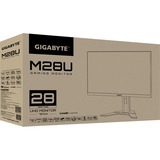 GIGABYTE M28U, Gaming-Monitor 71 cm (28 Zoll), schwarz, UltraHD/4K, IPS, HDR, AMD Free-Sync, 144Hz Panel