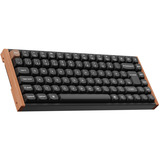 Keychron K2 HE, Gaming-Tastatur schwarz/holz, DE-Layout, Gateron Double-Rail Magnetic Nebula, Aluminiumrahmen