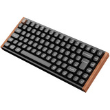 Keychron K2 HE, Gaming-Tastatur schwarz/holz, DE-Layout, Gateron Double-Rail Magnetic Nebula, Aluminiumrahmen