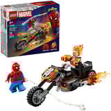 LEGO 76335 Marvel Super Heroes Spider-Man vs. Ghost Rider auf seinem Motorrad, Konstruktionsspielzeug 