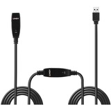Lindy USB 3.2 Gen 1 Aktivverlängerungskabel Slim, USB-A Stecker > USB-A Buchse schwarz, 15 Meter
