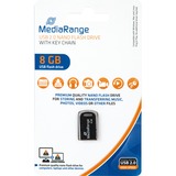 MediaRange USB Nano 8 GB, USB-Stick schwarz, USB-A 2.0
