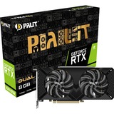 Palit GeForce RTX 2060 SUPER Dual, Grafikkarte 1x DisplayPort, 1x HDMI, 1x DVI-D