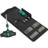 Wera Kraftform Kompakt 400 RA SHK Set 1, mit Ratschenfunktion, Bit-Satz schwarz/grün, 1/4", 19-teilig