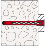 fischer Langschaftdübel HybridPower 10x90 T K rot/grau, 4 Stück