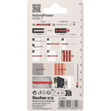 fischer Langschaftdübel HybridPower 10x90 T K rot/grau, 4 Stück