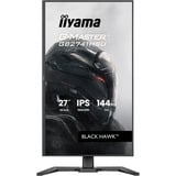 iiyama G-Master GB2741HSU-B1, Gaming-Monitor 68.6 cm (27 Zoll), schwarz (matt), FullHD, IPS, HDMI, DP, Free-Sync, USB-Hub, Höhenverstellung, 144Hz Panel