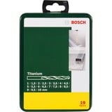 Bosch Heimwerken & Garten Metallbohrer-Satz Titanium, 19-teilig grün