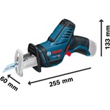 Bosch Professional Akku-Säbelsäge GSA 12V-14 Professional, 12Volt blau/schwarz, 2x Li-Ionen Akku 3,0Ah, in L-BOXX