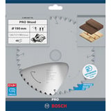 Bosch Professional PRO Wood cordless Kreissägeblatt, Ø 190mm, 48Z Bohrung 30mm, für Akku-Handkreissägen