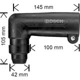 Bosch Professional SDS Plus-Winkelbohrkopf, für Bohrhämmer, Bohrfutter schwarz