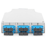 Digitus LWL-Hutschienenbox OS2 bestückt SC-Adapter und Pigtail, Spleißbox 