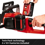EINHELL Professional Akku-Kettensäge GE-LC 36/35 Li - Solo, 36Volt (2x18V) rot/schwarz, ohne Akku und Ladegerät
