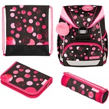 Herlitz UltraLight Plus Cats & Dots, Schulranzen pink/braun, inkl. 16 tlg. Schüleretui, Faulenzermäppchen, Sportbeutel