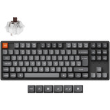 Keychron K8 Max, Gaming-Tastatur schwarz/grau, DE-Layout, Keychron Super Brown, Aluminiumrahmen, RGB