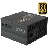 NZXT C750 80+ Gold 750W, PC-Netzteil schwarz, 6x PCIe, Kabel-Management, 750 Watt