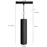 Philips HUE Perifo Pendel-Zylinderleuchte schwarz