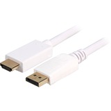 Sharkoon Adapterkabel Displayport 1.2 > HDMI 4K weiß, 3 Meter