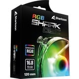 Sharkoon SHARK Disc RGB Fan, Gehäuselüfter transparent