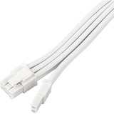 SilverStone Netzteil-Verlängerungskabel SST-PP07E-PCI8W-V2, PCIe 8pin (6+2) weiß, 30cm