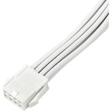 SilverStone Netzteil-Verlängerungskabel SST-PP07E-PCI8W-V2, PCIe 8pin (6+2) weiß, 30cm