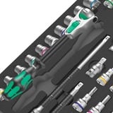 Wera 9722 Schaumstoffeinlage 8000 C Zyklop 1/2" Knarre Set 1, 31‑teilig, Werkzeug-Set schwarz/grau, Knarren- und Stecknuss-Satz, in Schaumstoffeinlage für Werkstattwagen