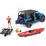 bruder Jeep Wrangler Rubicon Unlimited mit Kajak und Figur, Modellfahrzeug 