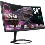 Cooler Master GM34-CW, Gaming-Monitor 86.4 cm(34 Zoll), dunkelgrau/schwarz, AMD Free-Sync 2, NVIDIA G-SYNC kompatibel, 144Hz Panel