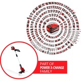 EINHELL Power X-Change Akku-Rasentrimmer GE-CT 18Li Kit, 18Volt rot/schwarz, Li-Ionen Akku 2,0Ah
