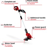 EINHELL Power X-Change Akku-Rasentrimmer GE-CT 18Li Kit, 18Volt rot/schwarz, Li-Ionen Akku 2,0Ah