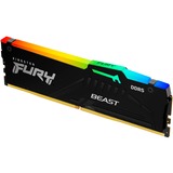 Kingston FURY DIMM 32 GB DDR5-6400, Arbeitsspeicher schwarz, KF564C32BBEA-32, FURY Beast RGB, INTEL XMP, AMD EXPO