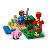 LEGO 21177 Minecraft Der Hinterhalt des Creeper, Konstruktionsspielzeug Spielzeugset mit Steve, Schweinchen- und Kükenfiguren, Kinderspielzeug ab 7 Jahren mit Minifiguren