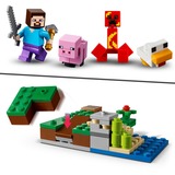 LEGO 21177 Minecraft Der Hinterhalt des Creeper, Konstruktionsspielzeug Spielzeugset mit Steve, Schweinchen- und Kükenfiguren, Kinderspielzeug ab 7 Jahren mit Minifiguren