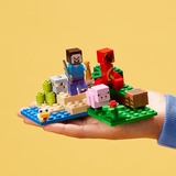 LEGO 21177 Minecraft Der Hinterhalt des Creeper, Konstruktionsspielzeug Spielzeugset mit Steve, Schweinchen- und Kükenfiguren, Kinderspielzeug ab 7 Jahren mit Minifiguren