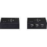 Lindy 300m Fibre Optic DisplayPort 1.2 & USB KVM Extender, DisplayPort-Verlängerung schwarz
