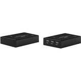 Lindy 300m Fibre Optic DisplayPort 1.2 & USB KVM Extender, DisplayPort-Verlängerung schwarz